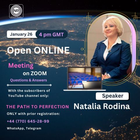 Open Online Meeting by Natalia Rodina with YouTube subscribers on 26 January!